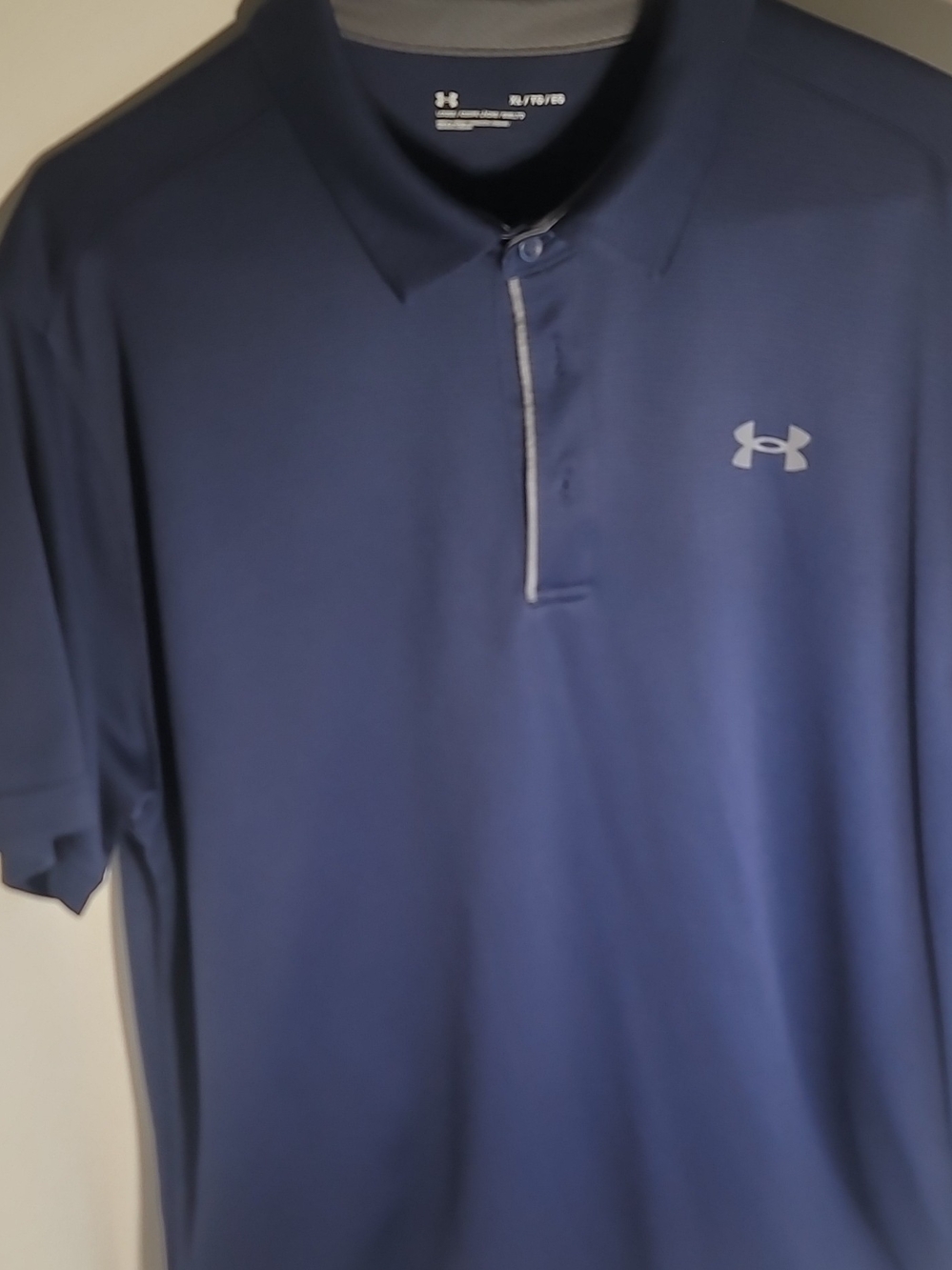 Under Armour Men's Deep Blue Performance Polo with Light Logo